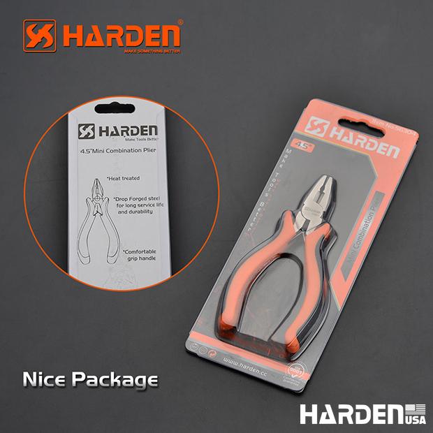 Alicate Universal Mini 114 mm (4,5”) em Aço Carbono HARDEN com Cabo Ergonômico