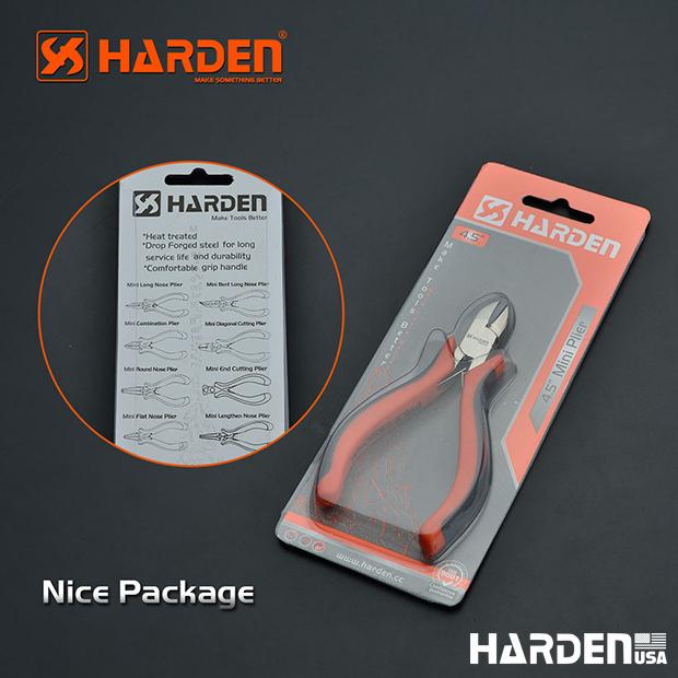 Alicate de Corte Diagonal Mini 114 mm (4,5”) em Aço Carbono HARDEN com Cabo Ergonômico