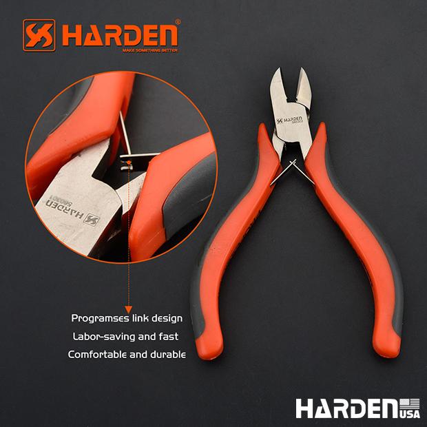 Alicate de Corte Diagonal Mini 114 mm (4,5”) em Aço Carbono HARDEN com Cabo Ergonômico