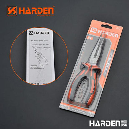 Alicate Bico Longo 6" (150mm) e 8" (200mm) HARDEN – Precisão, Resistência e Conforto no Manuseio