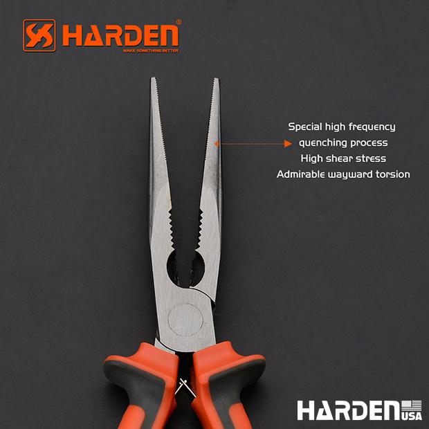 Alicate Bico Longo 6" (150mm) e 8" (200mm) HARDEN – Precisão, Resistência e Conforto no Manuseio