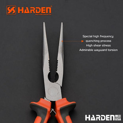 Alicate Bico Longo 6" (150mm) e 8" (200mm) HARDEN – Precisão, Resistência e Conforto no Manuseio