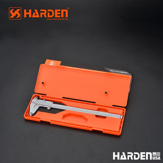 Paquímetro Harden 150 mm (6") e 200 mm (8") – Corpo em Aço com Escala Gravada a Laser
