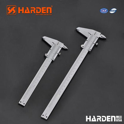 Paquímetro Harden 150 mm (6") e 200 mm (8") – Corpo em Aço com Escala Gravada a Laser