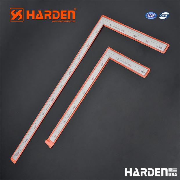 Esquadro Profissional em Aço Inoxidável HARDEN 150 x 300 mm e 250 x 500 mm com Escala Métrica