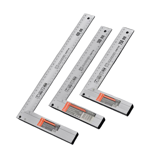 Esquadro de Alumínio Harden com Escala Gravada de Alta Precisão