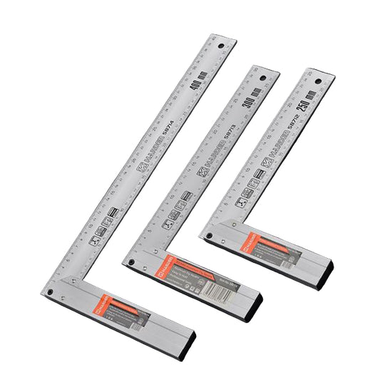 Esquadro de Alumínio Harden com Escala Gravada de Alta Precisão