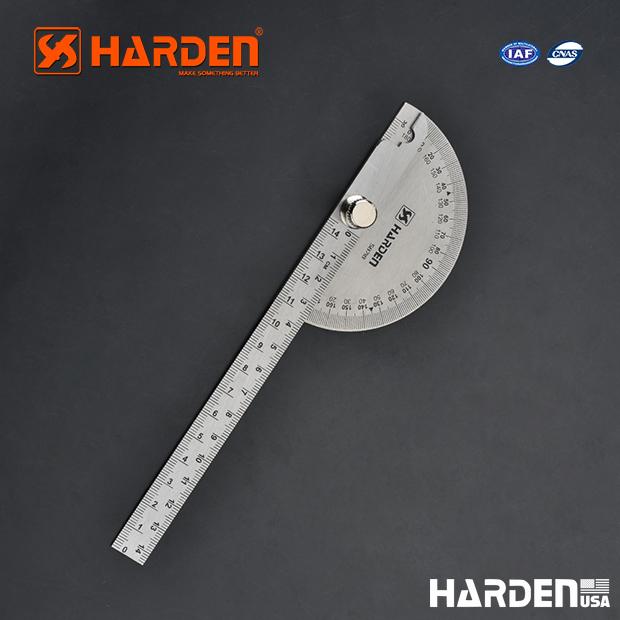 Transferidor de Ângulo 90 x 150 mm em Aço Inoxidável HARDEN com Escala Métrica 180°