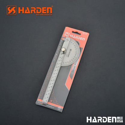 Transferidor de Ângulo 90 x 150 mm em Aço Inoxidável HARDEN com Escala Métrica 180°