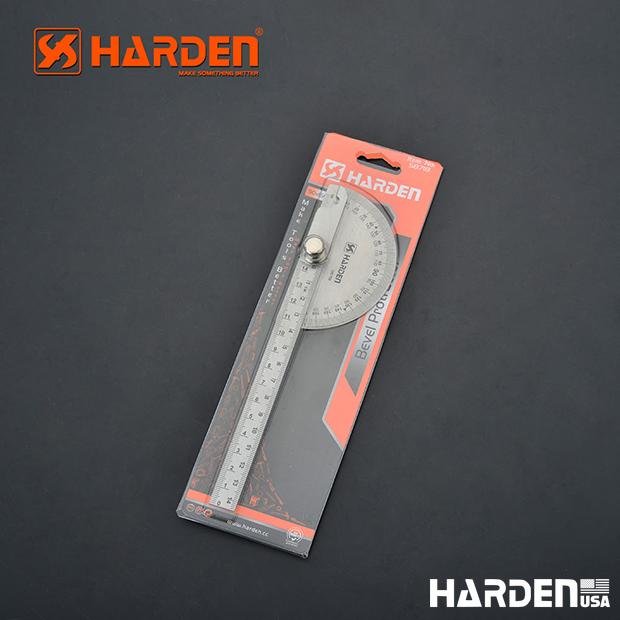 Transferidor de Ângulo 90 x 150 mm em Aço Inoxidável HARDEN com Escala Métrica 180°