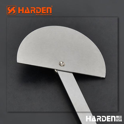 Transferidor de Ângulo 90 x 150 mm em Aço Inoxidável HARDEN com Escala Métrica 180°