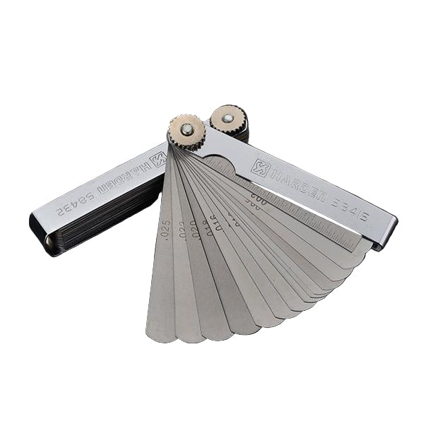 Medidor de Folgas Harden 15 Peças – Lâminas 65Mn Polidas para Medição de Precisão