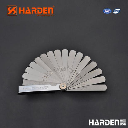 Medidor de Folgas Harden 15 Peças – Lâminas 65Mn Polidas para Medição de Precisão