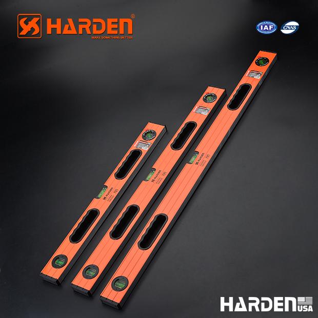 Nível de Alumínio Harden com 3 Ampolas Visíveis e Base Magnética