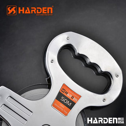 Trena de Aço HARDEN Profissional 12,5 mm – 50 m e 100 m com Caixa Metálica Reforçada