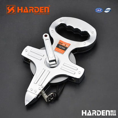 Trena de Aço HARDEN Profissional 12,5 mm – 50 m e 100 m com Caixa Metálica Reforçada