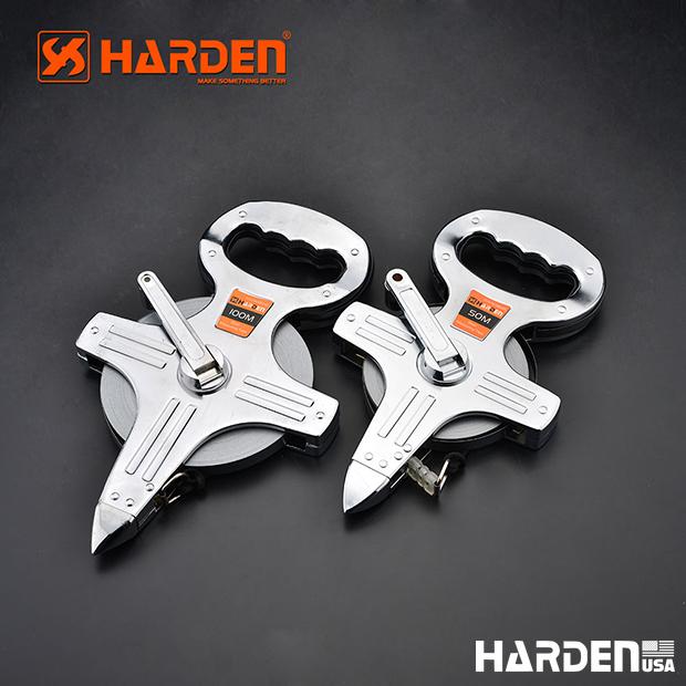 Trena de Aço HARDEN Profissional 12,5 mm – 50 m e 100 m com Caixa Metálica Reforçada