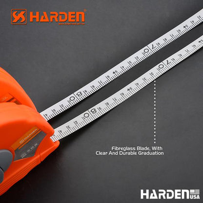 Trena de Fibra de Vidro HARDEN – 12,5 mm com Corpo ABS Reforçado e Escala de Alta Precisão