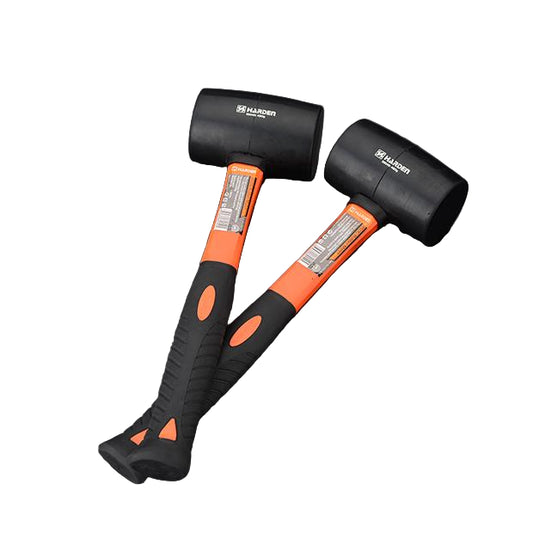 Martelo de Borracha HARDEN - Cabo de Fibra de Vidro Antideslizante para Construção