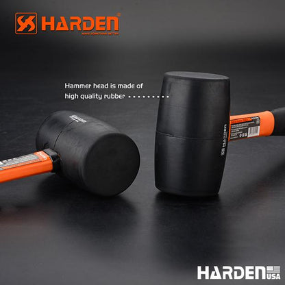 Martelo de Borracha HARDEN - Cabo de Fibra de Vidro Antideslizante para Construção