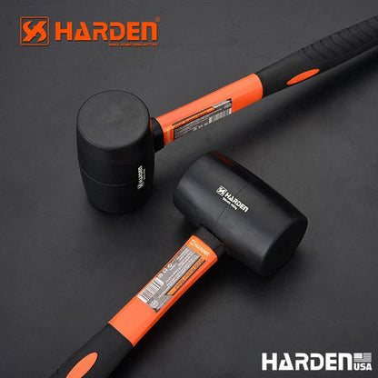 Martelo de Borracha HARDEN - Cabo de Fibra de Vidro Antideslizante para Construção
