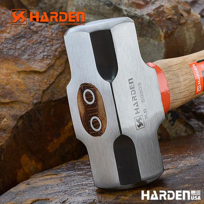 Marreta 1600 g HARDEN com Cabo de Madeira de Carvalho – Forjada e Temperada para Máxima Resistência