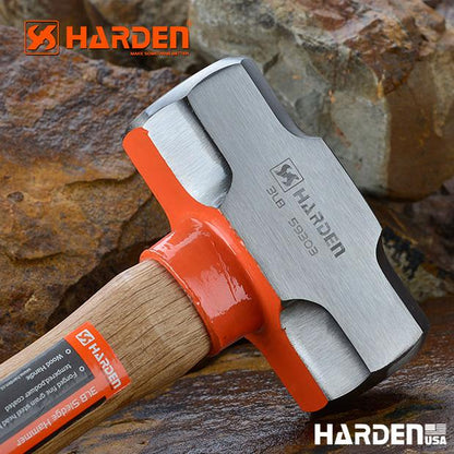 Marreta 1600 g HARDEN com Cabo de Madeira de Carvalho – Forjada e Temperada para Máxima Resistência