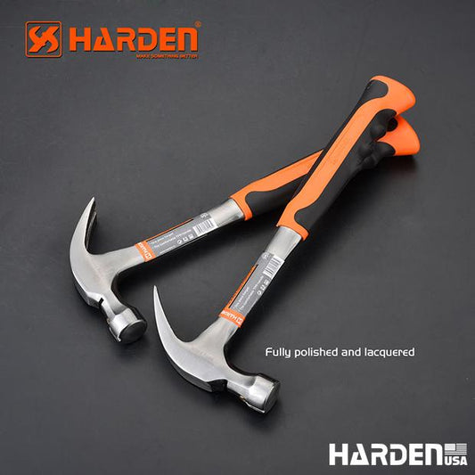 Martelo Unha HARDEN 450g (16oz) Inteiriço em Aço Forjado Temperado com Cabo Antivibração