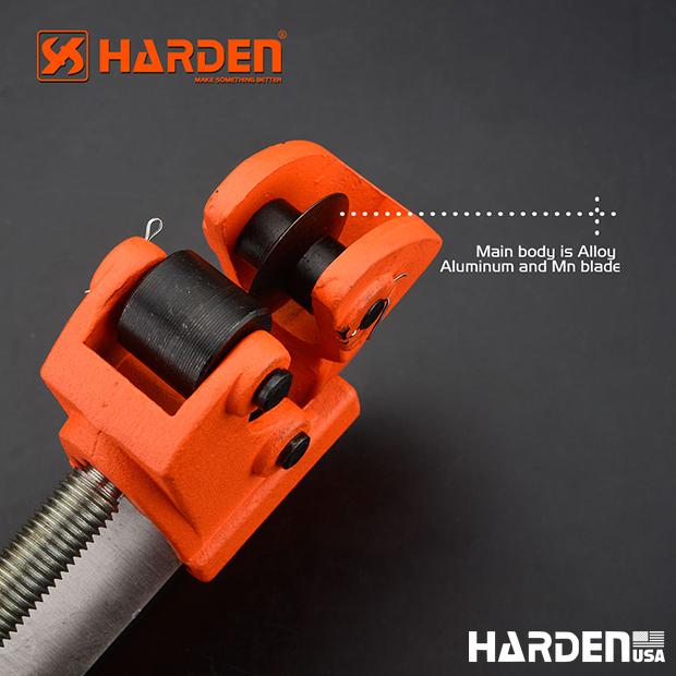 Cortador de Tubo Reforçado HARDEN 12–75mm (1/2"–3") com Lâmina em Aço 65Mn