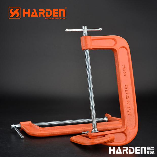 Grampo Sargento Tipo C HARDEN – Alta Resistência em Ferro Fundido para Metal e Madeira