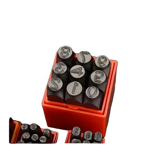 HARDEN Conjunto de Punções Numéricos em Aço CrV – Marcação Permanente em Metal e Madeira