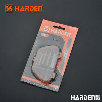 Kit de Extratores de Parafuso HARDEN 5 Peças – Rosca Grossa, Para Parafusos Quebrados