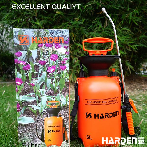 Pulverizador de Pressão 5L HARDEN, Pulverização Precisa com Válvula de Metal