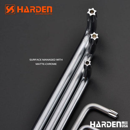 Chave Torx Longa HARDEN – Aço Cromo-Vanádio de Alta Resistência para Acesso em Locais Profundos