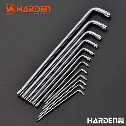 Chave Torx Longa HARDEN – Aço Cromo-Vanádio de Alta Resistência para Acesso em Locais Profundos