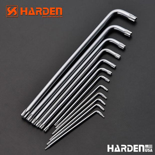 Chave Torx Longa HARDEN – Aço Cromo-Vanádio de Alta Resistência para Acesso em Locais Profundos