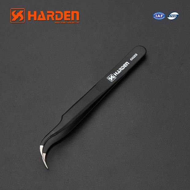 Pinça Antiestática HARDEN em Aço Inoxidável para Eletrônica e Manutenção de Precisão