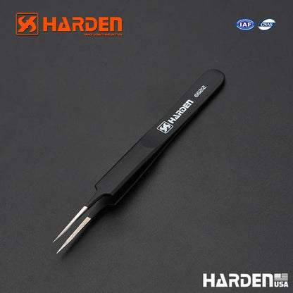 Pinça Antiestática HARDEN em Aço Inoxidável para Eletrônica e Manutenção de Precisão