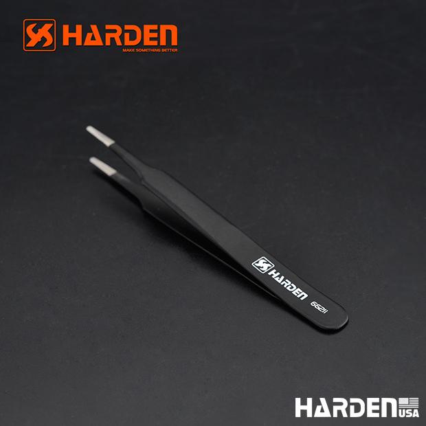 Pinça Antiestática HARDEN em Aço Inoxidável para Eletrônica e Manutenção de Precisão