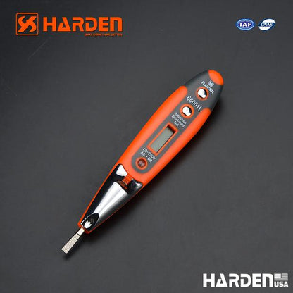 Testador Multifuncional de Tensão HARDEN 12–250V – Com Tela Digital e Ponteira em Cromo-Vanádio