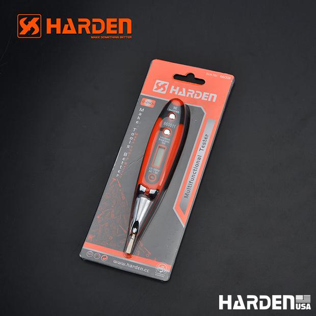 Testador Multifuncional de Tensão HARDEN 12–250V – Com Tela Digital e Ponteira em Cromo-Vanádio