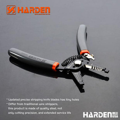 Alicate Decapador de Fios HARDEN 190 mm (7,5”) Série Lâmina Retificada em Aço de Alta Qualidade