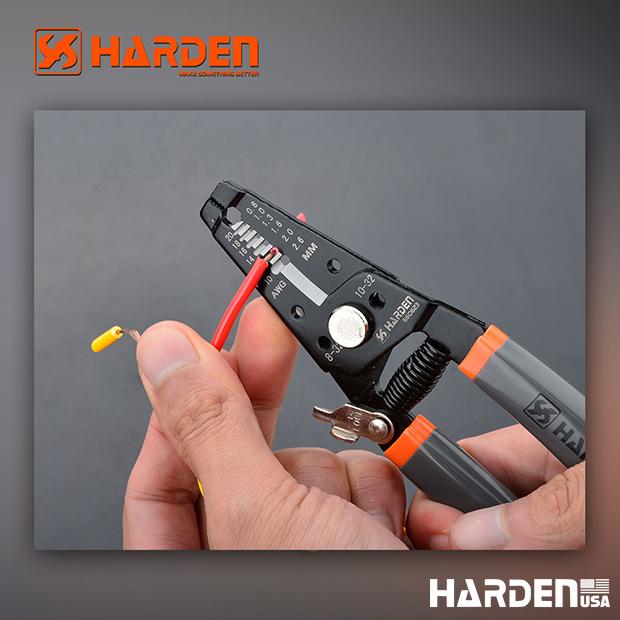 Alicate Decapador de Fios HARDEN 190 mm (7,5”) Série Lâmina Retificada em Aço de Alta Qualidade