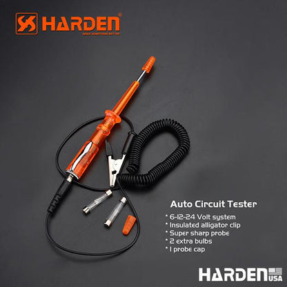 Testador Automotivo HARDEN 6V/12V/24V – Localizador de Falhas Elétricas com Ponteira Afiada