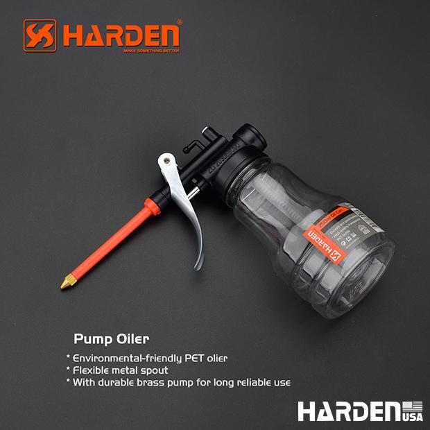 Lata de Óleo 250 ml HARDEN com Bico Metálico Flexível e Corpo em PET