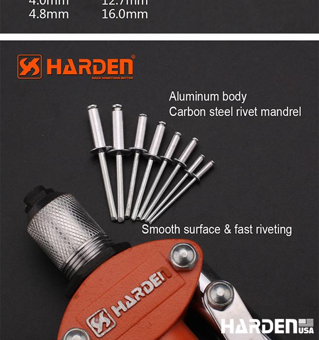 Rebite de Alumínio HARDEN para Fixação – Alta Resistência e Acabamento Profissional