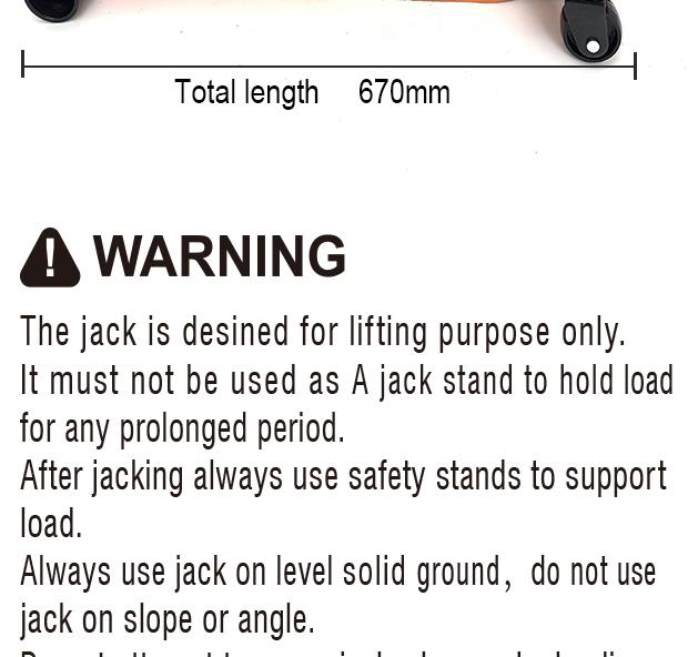 Macaco Hidráulico Tipo Jacaré 3 Toneladas com Bomba Dupla e Altura de 75 mm a 500 mm