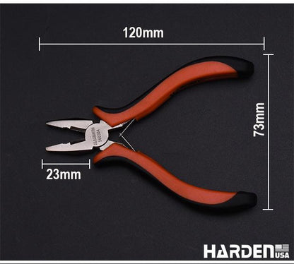 Kit de Mini Alicates 114 mm (4,5”) 3 Peças em Aço Carbono HARDEN com Cabo Ergonômico