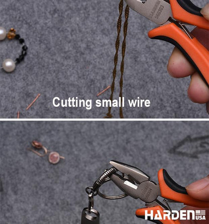 Kit de Mini Alicates 114 mm (4,5”) 3 Peças em Aço Carbono HARDEN com Cabo Ergonômico