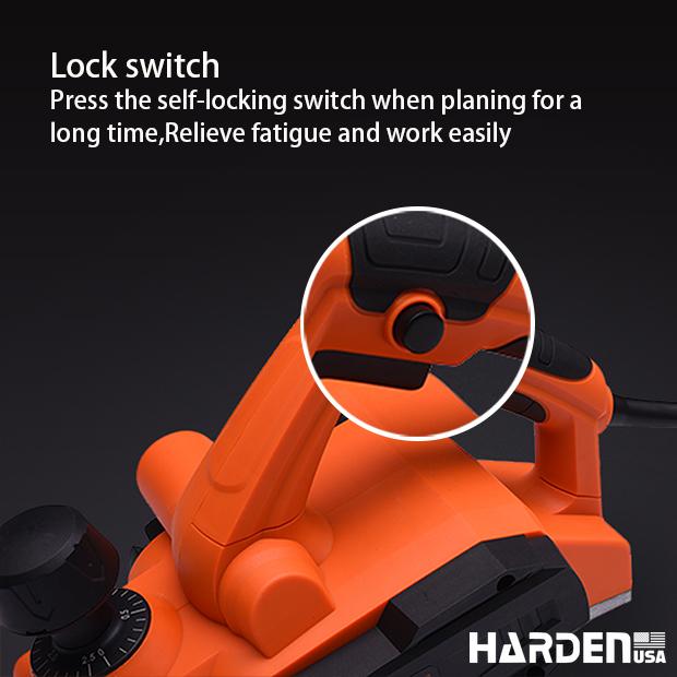 Plaina Elétrica 850W HARDEN – Largura de Corte 82mm e Velocidade de 17.000RPM